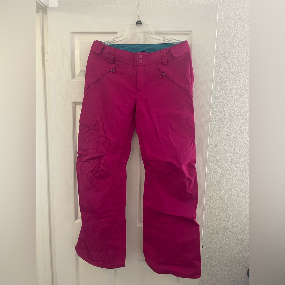 The North Face Teal and Magenta Snow Pants